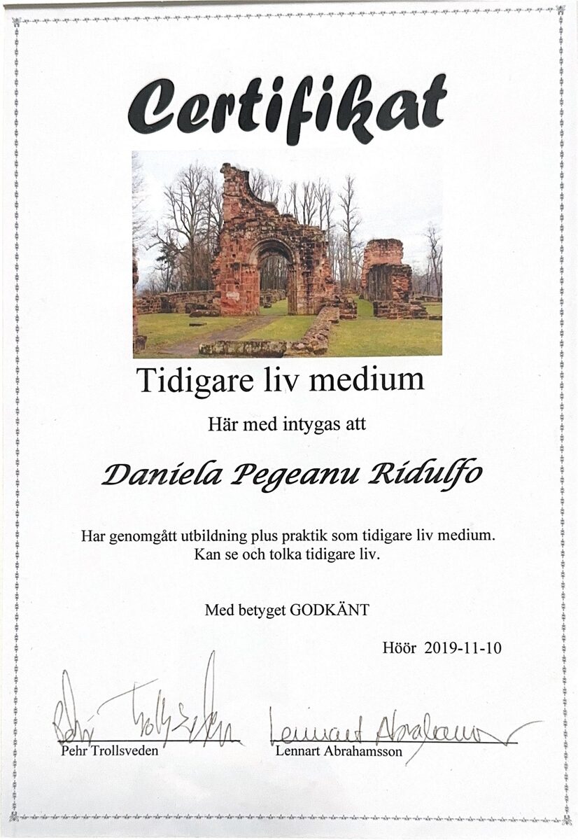 Certifikat, Tidigare liv medium